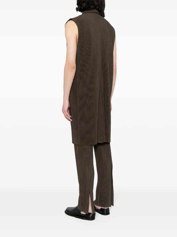 Homme Plissé Issey Miyake Tailored Pleats Vest Brown FARFETCH HU