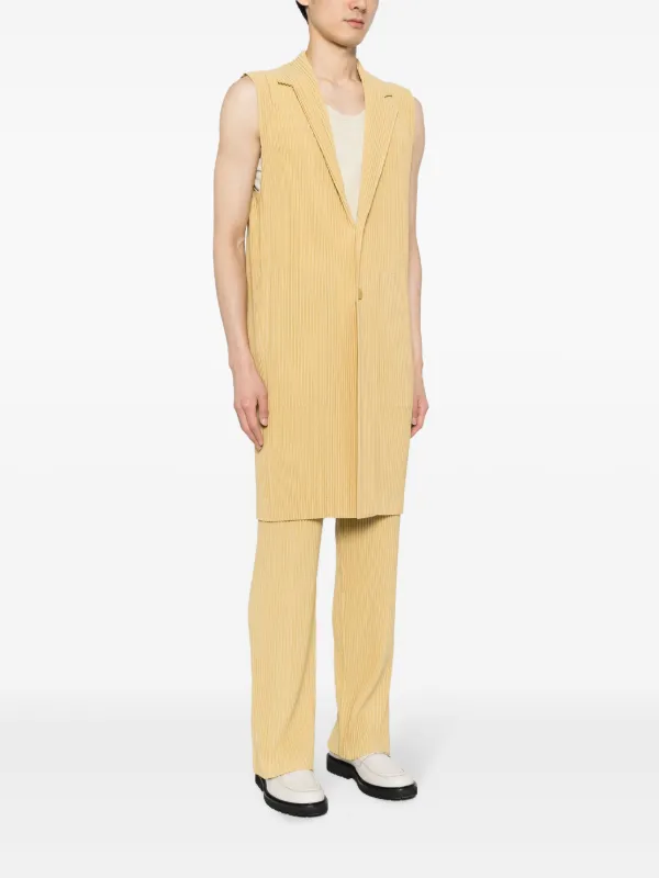HOMME PLISSE ISSEYMIYAKE ベスト　イエロー Homme Plissé Issey Miyake Tailored Pleats 1 Vest | Yellow | FARFETCH