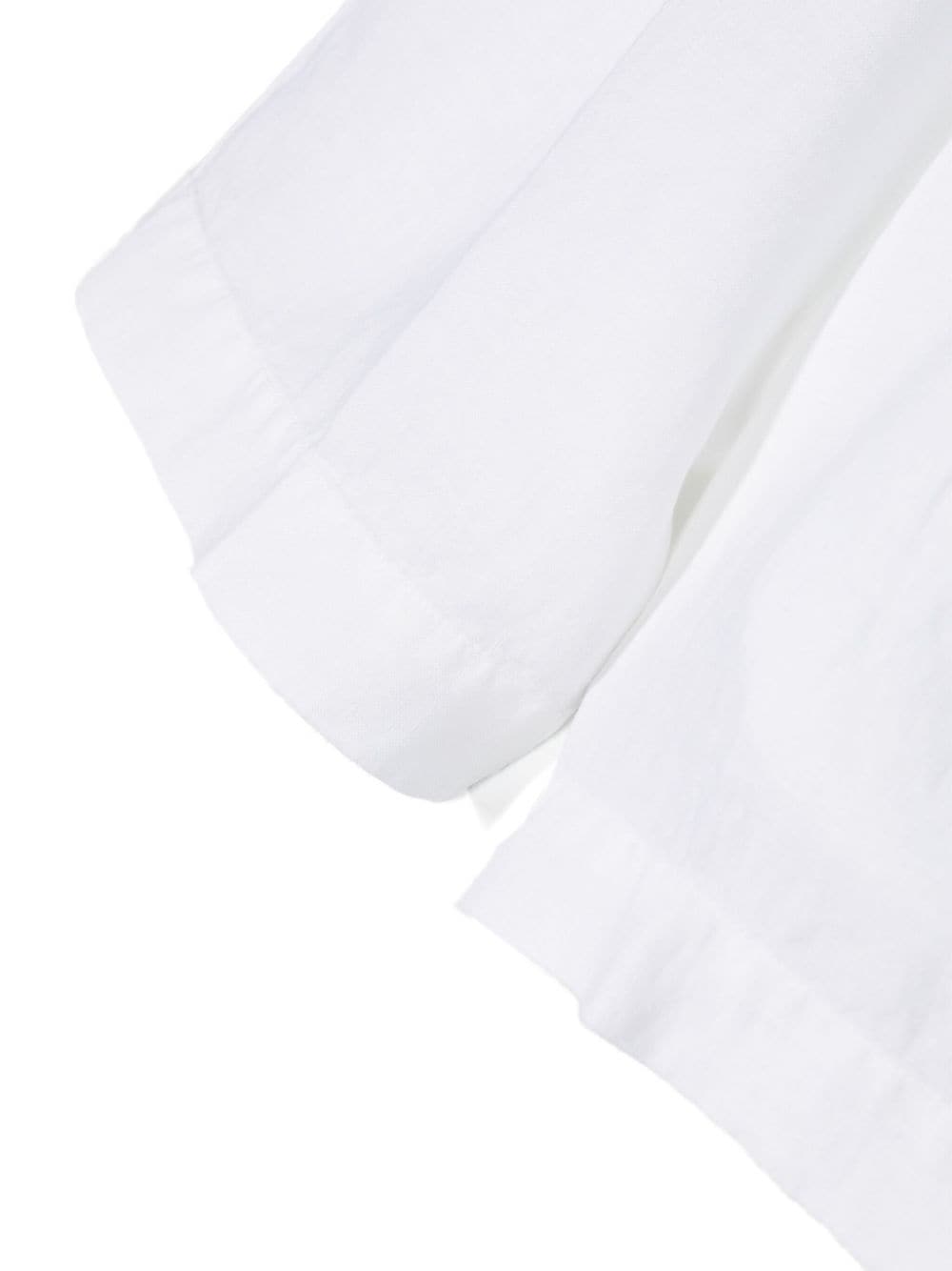 Shop Il Gufo Elasticated-waistband Linen Shorts In White