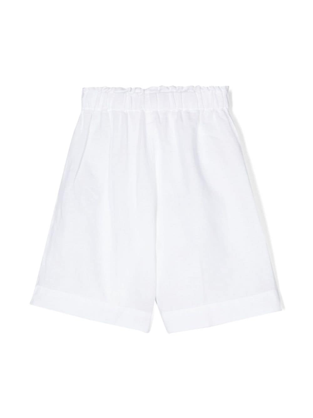 Image 2 of Il Gufo elasticated-waistband linen shorts