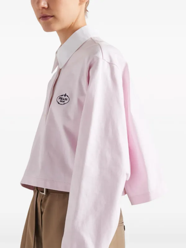 Prada Jersey Polo Shirt | Pink | FARFETCH
