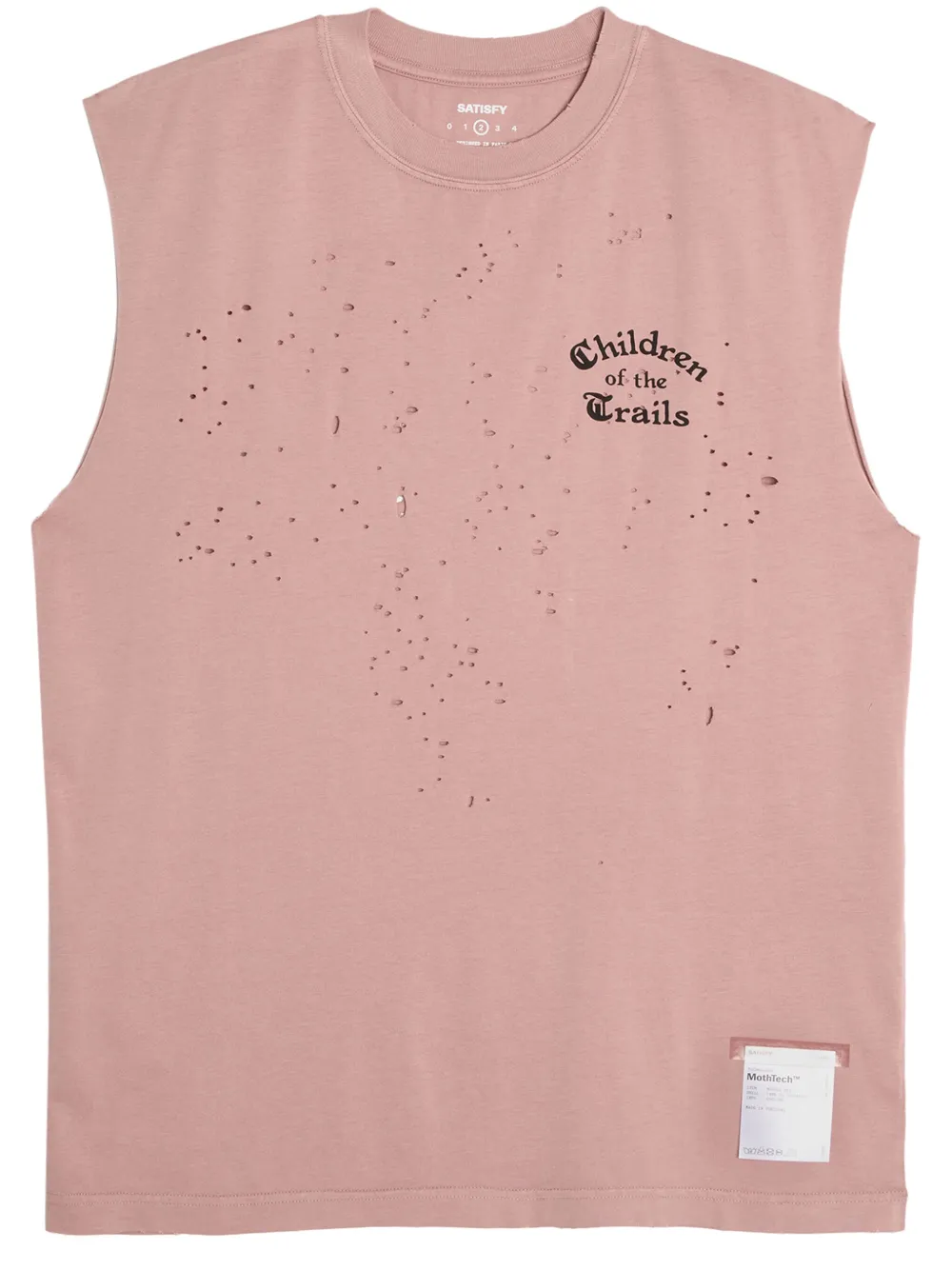 Shop Satisfy Mothtech Organic Cotton Tank Top In Pink