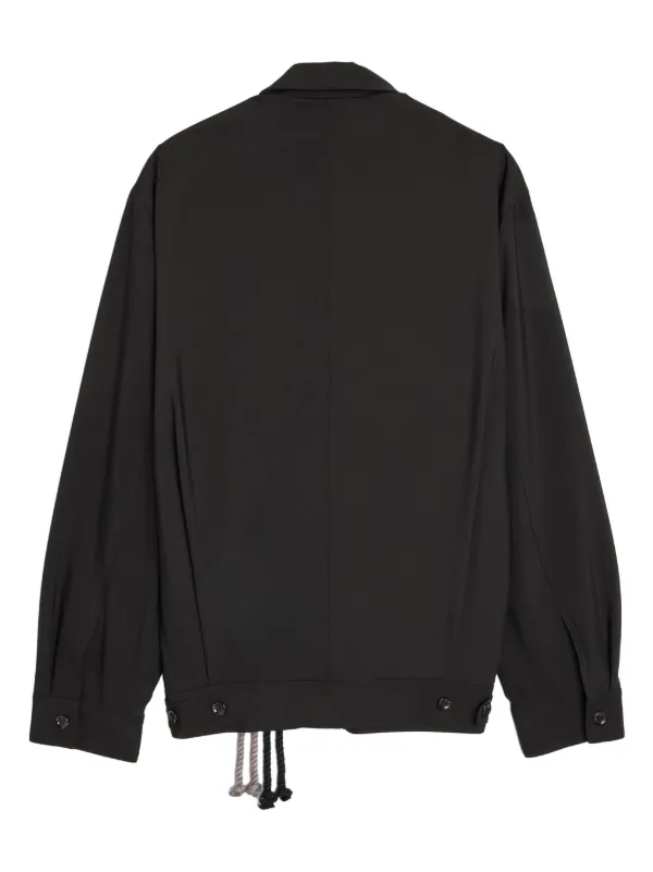 Song For The Mute rope-detail zip-up Shirt Jacket | Black Song For The Mute rope-detail zip-up Shirt Jacket | Black