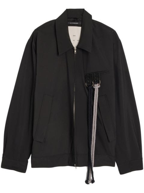 Song For The Mute rope-detail zip-up shirt jacket