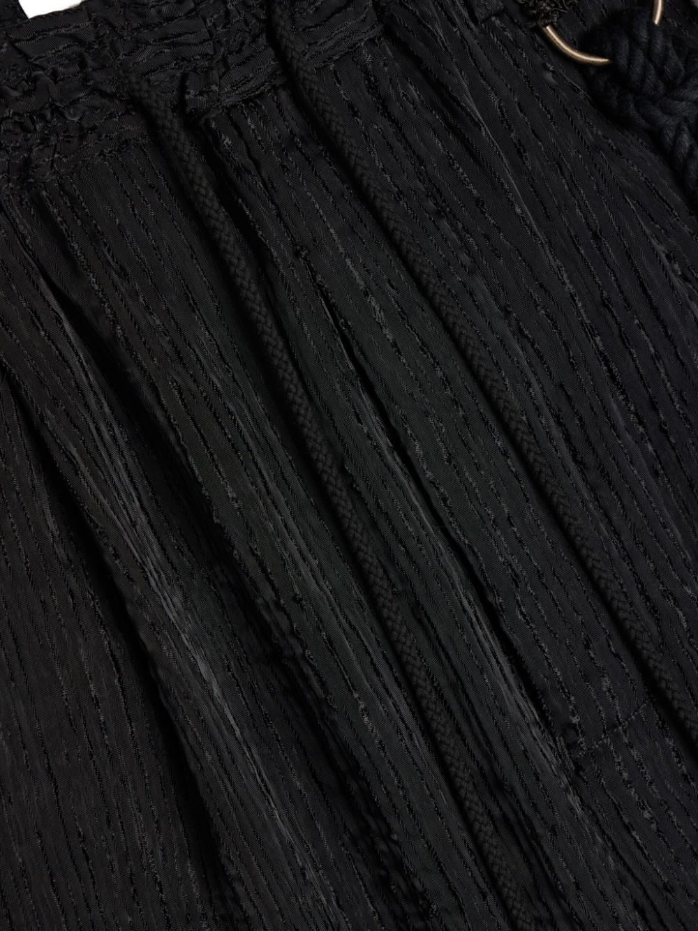 Song For The Mute Wave Drape wollen broek met toelopende pijpen - Zwart