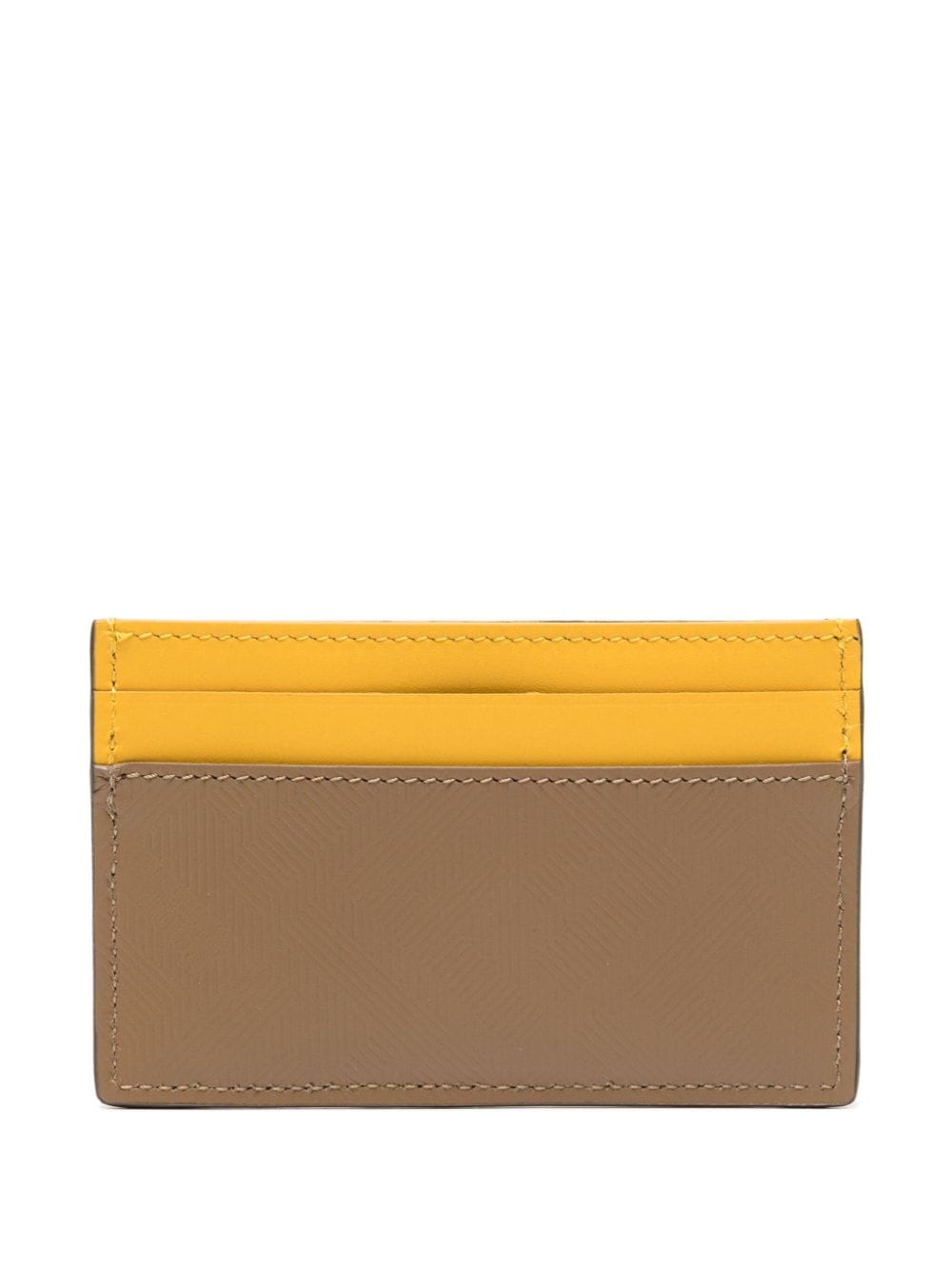 Shop Fendi Shadow Leather Card Holder In Brown