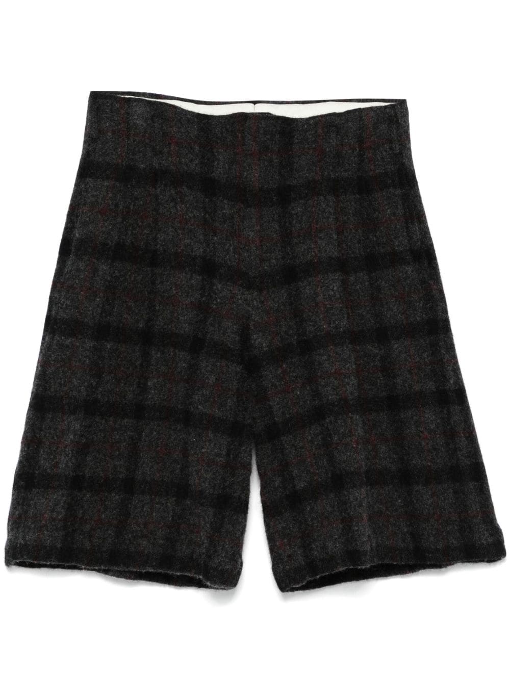 plaid-pattern shorts