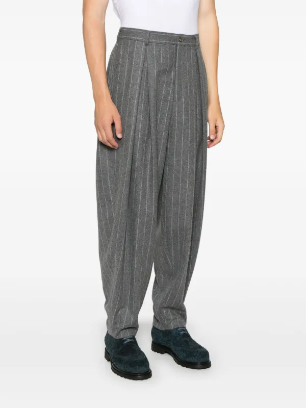 Comme Des Garçons Homme Plus Pinstripe Trousers | Grey