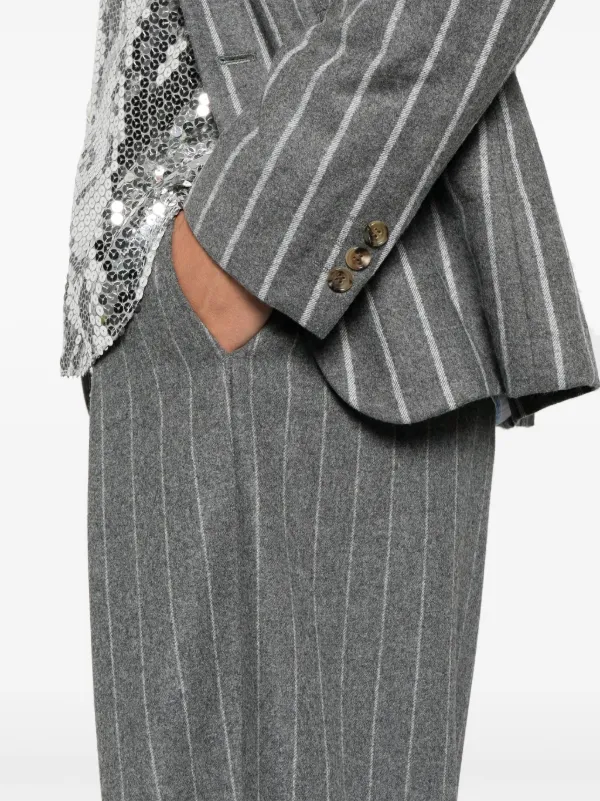 Comme Des Garçons Homme Plus Pinstripe Trousers | Grey