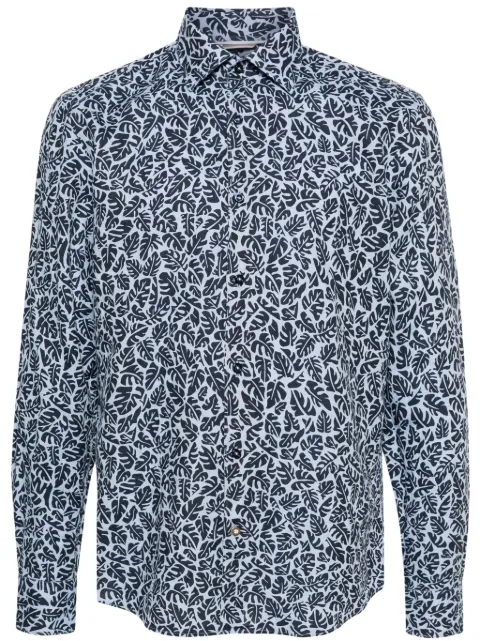 BOSS camisa con estampado de palmera