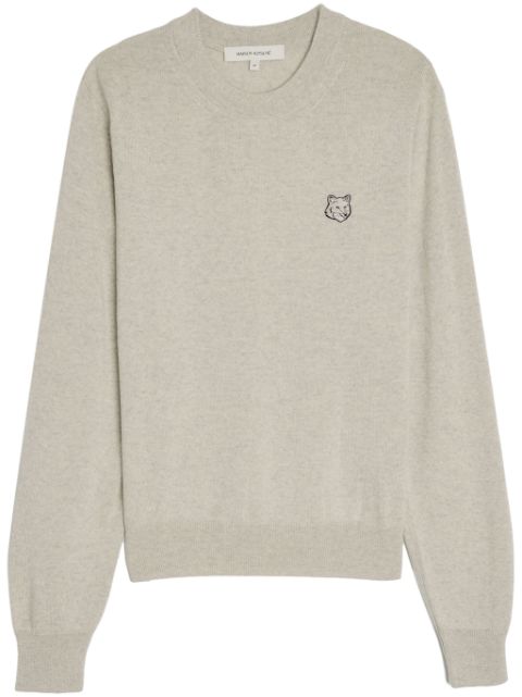 Maison Kitsuné logo-embroidered merino jumper