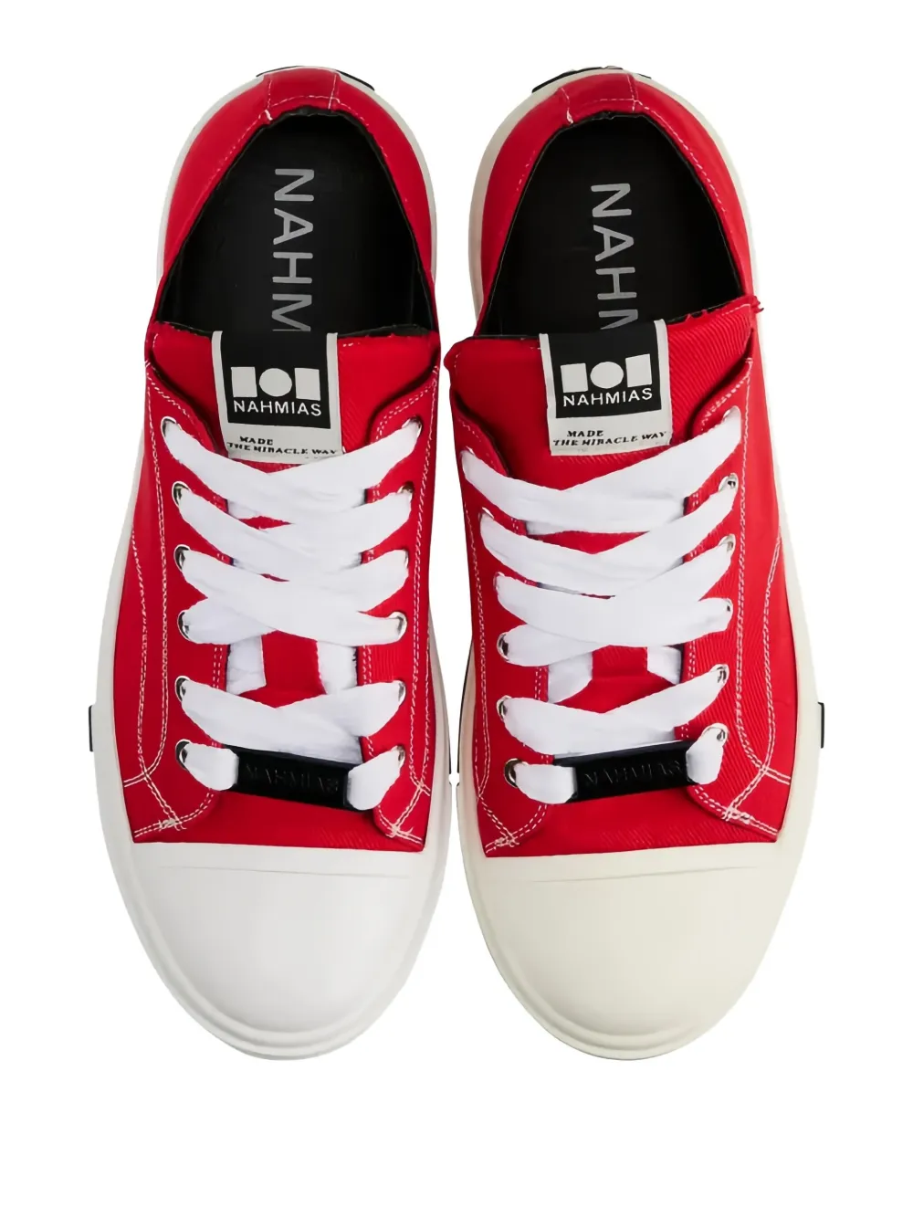 Nahmias Lace-up Platform Sneakers In Red
