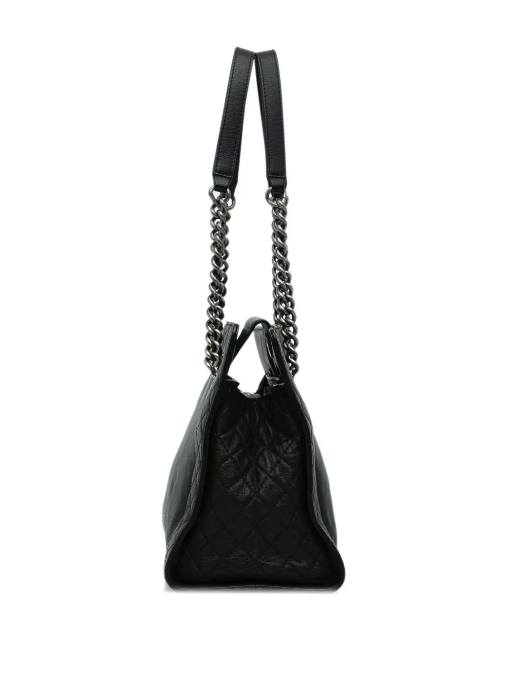 Pre-owned Chanel 2013-2014 Medium Boy Reverso Shopping Tote In 黑色