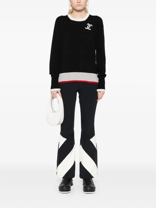 CHANEL Pre-Owned 1990-2000's Logo Sweater | Black | FARFETCH