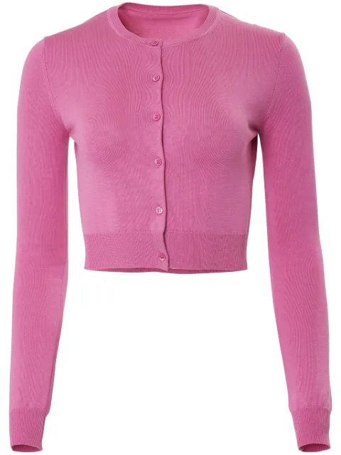 Carolina Herrera cárdigan corto de seda