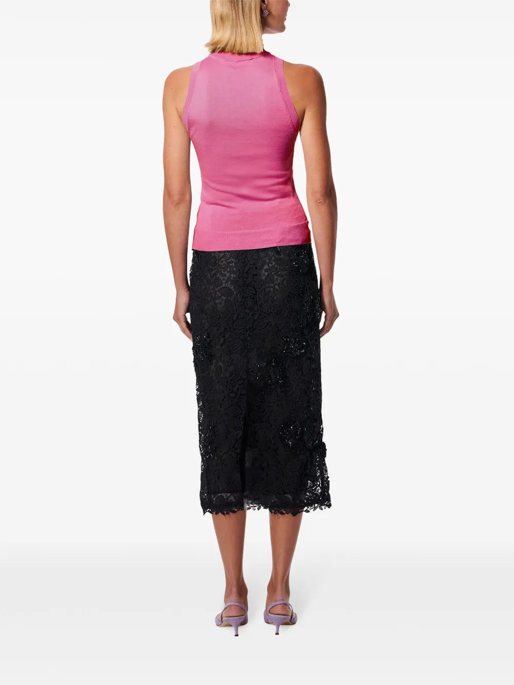 Carolina Herrera Mouwloze top Roze