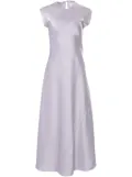 Carolina Herrera cap-sleeve satin dress - Purple