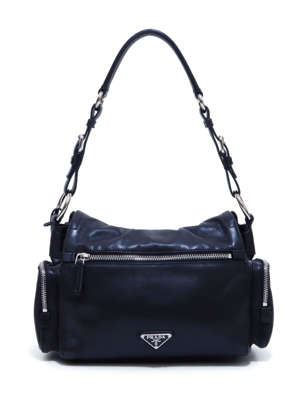 Prada Pre-Owned triangle logo shoulder bag - Zwart