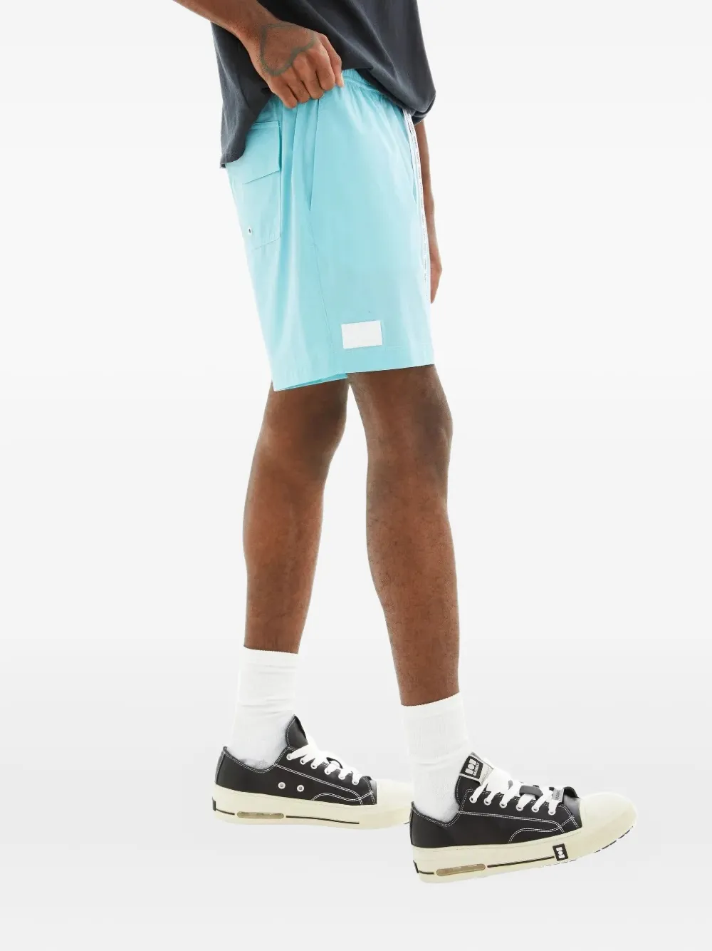 Nahmias Zwembroek met logoprint Blauw