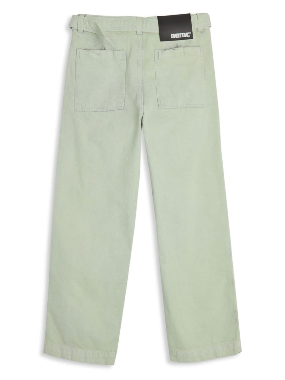 Shop Oamc Gd Dixon Cotton Trousers In Green