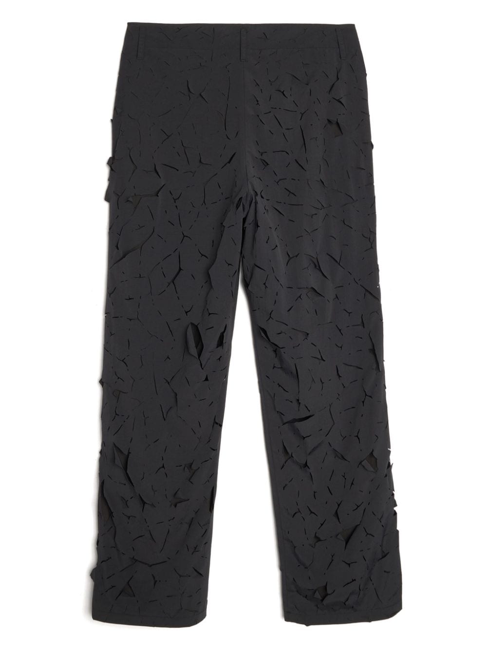 Shop Post Archive Faction Ripped-detailing Straight Trousers In Black