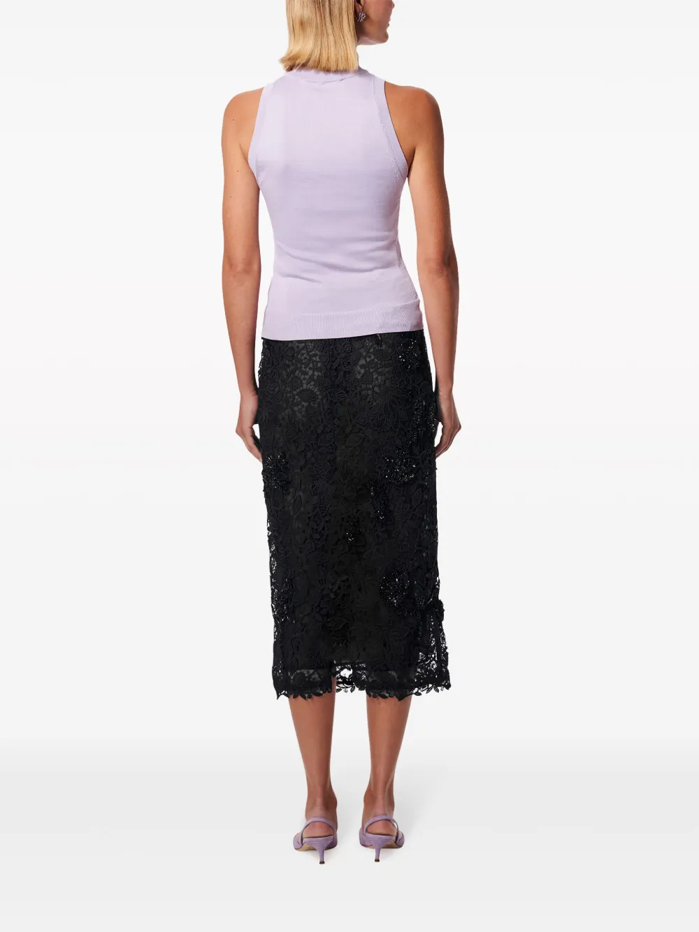 Carolina Herrera Mouwloze top Paars