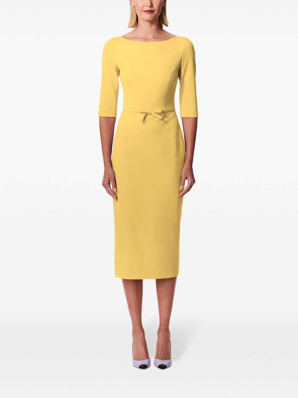 Carolina Herrera Midi-jurk met stretch - Geel