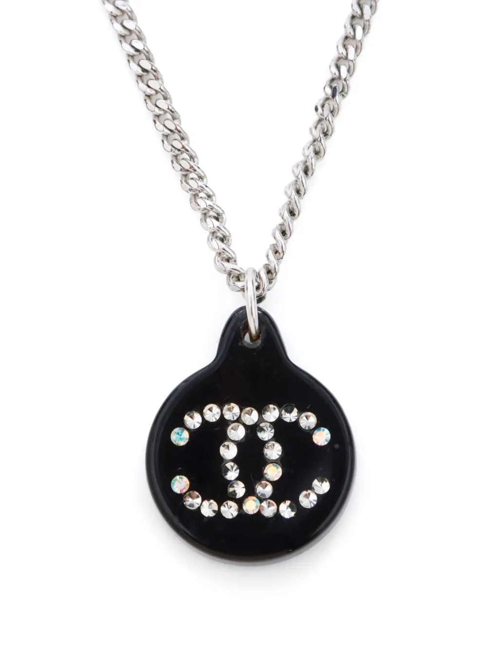 CHANEL Pre-Owned 2003 CC pendant necklace - Zwart