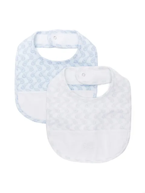 ETRO KIDS pack de dos baberos con bordado Pegaso