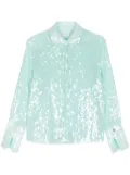 Patrizia Pepe sequin-embellished shirt - Green