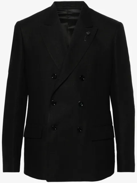 Lardini double-breasted linen blazer