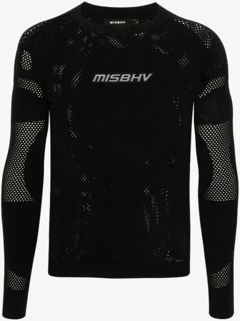 MISBHV logo-appliqué open-knit jumper