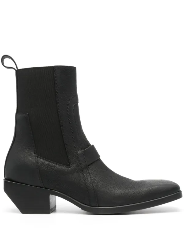 Rick Owens Leather ankle boots Black FARFETCH AU