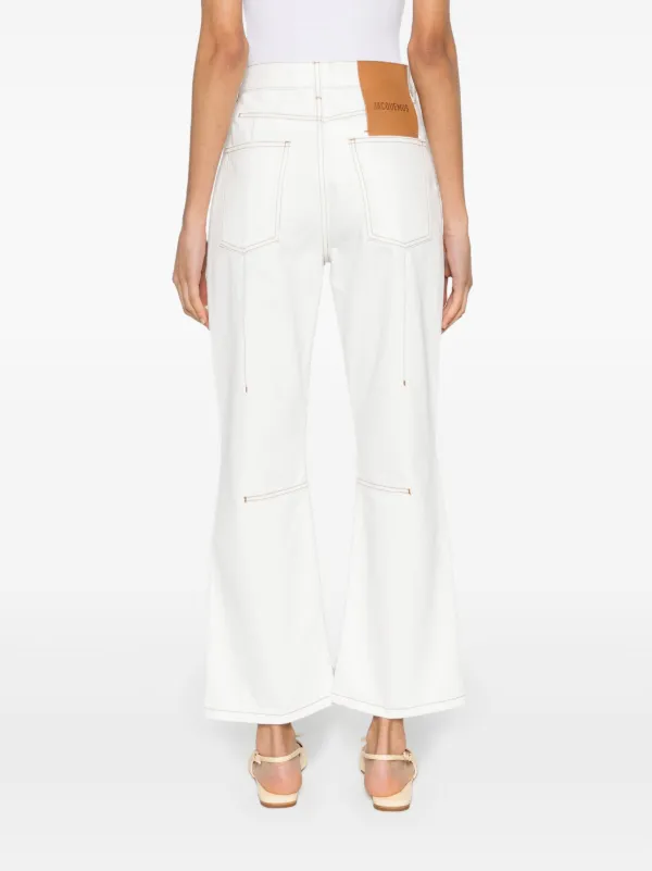 Jacquemus Le De-Nimes Court クロップドジーンズ | ホワイト