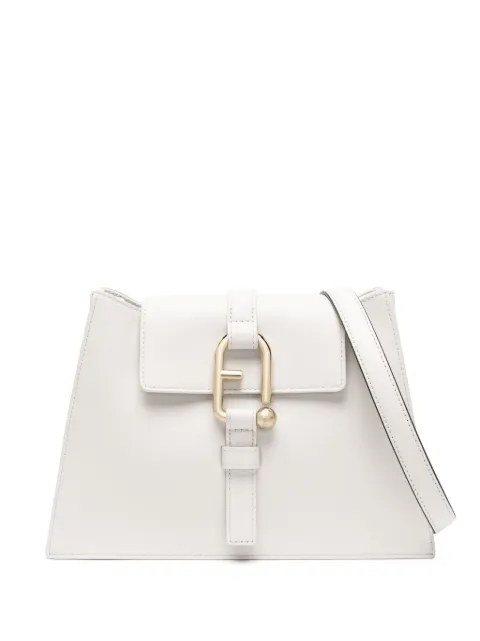 Furla logo-plaque leather shoulder bag