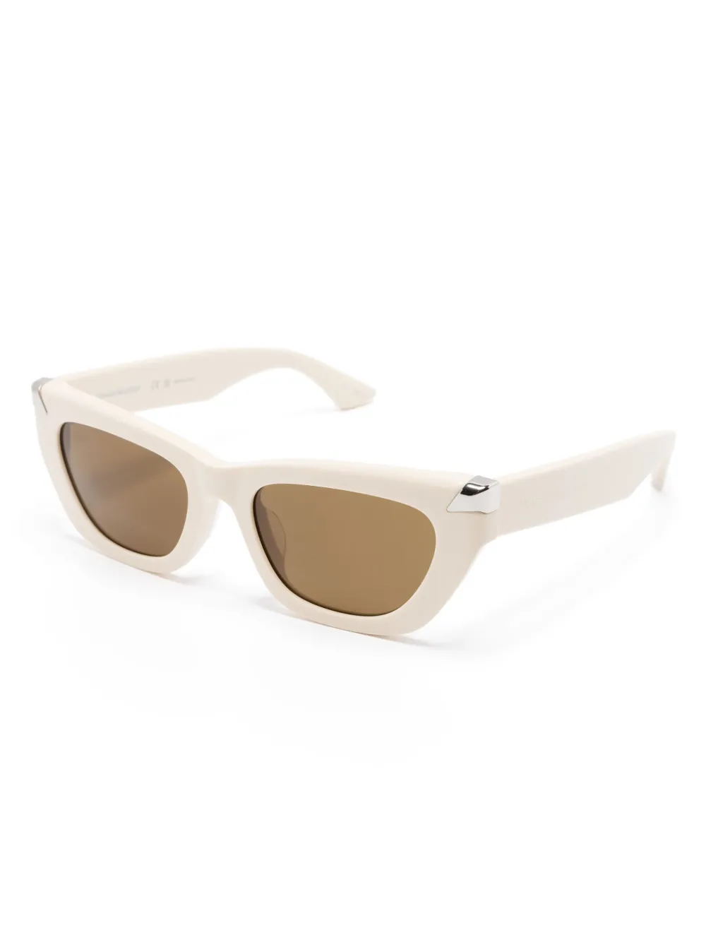 Alexander McQueen Eyewear cat eye sunglasses women Acetate One Size Neutrals