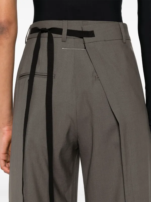 MM6 Maison Margiela ラップデザイン パンツ | グレー | FARFETCH JP