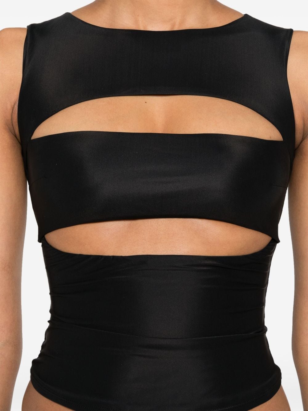 Shop Misbhv Cut-out Sleeveless Top In Schwarz