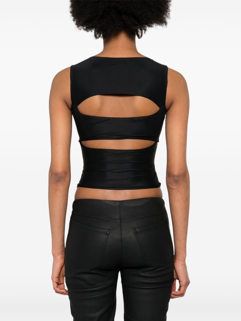 Shop Misbhv Cut-out Sleeveless Top In Schwarz