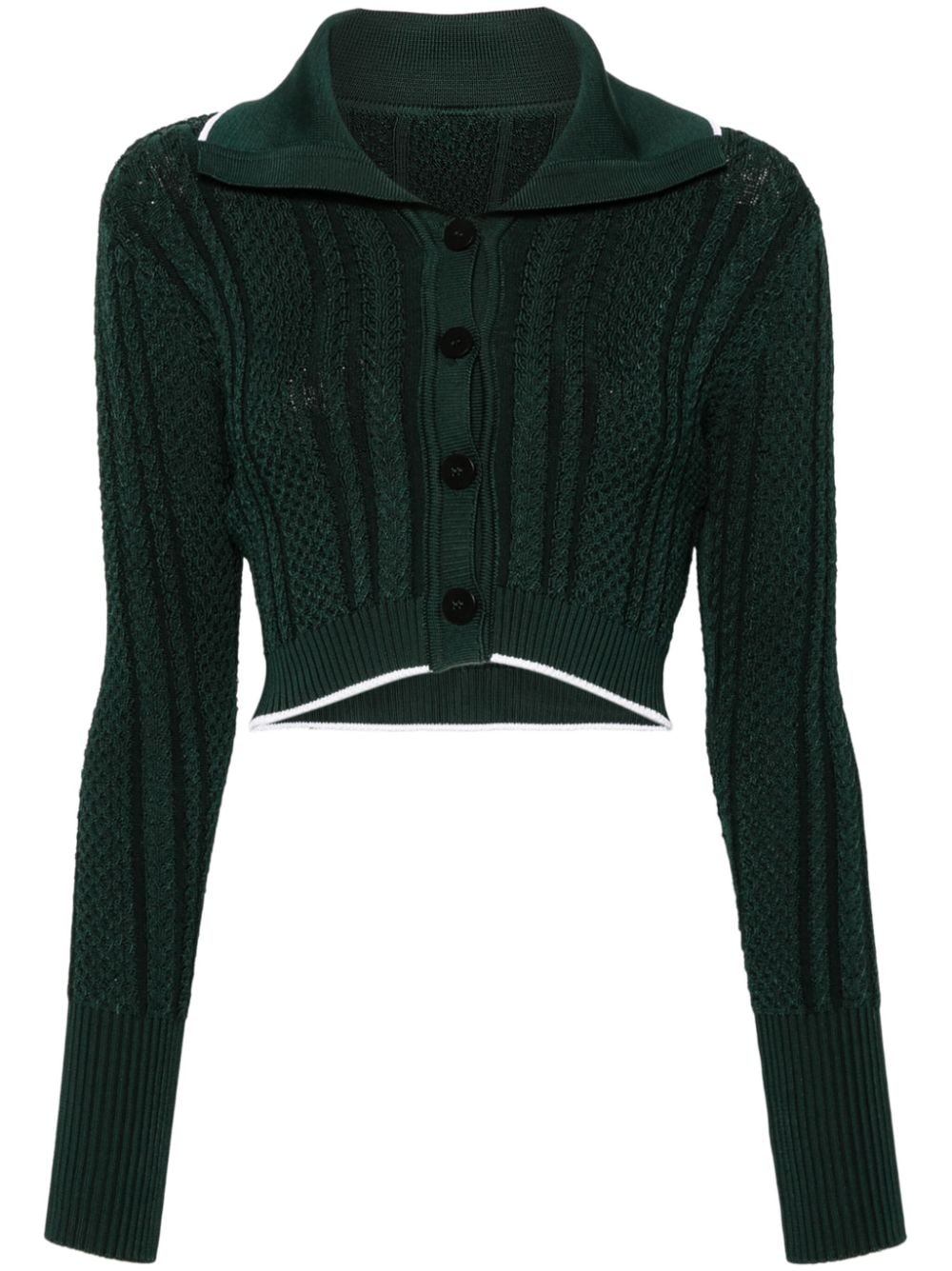 Shop Jacquemus Le Cardigan Bela Jacket In Green