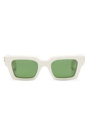 Off-White Eyewear スクエアフレーム サングラス | ホワイト | FARFETCH JP