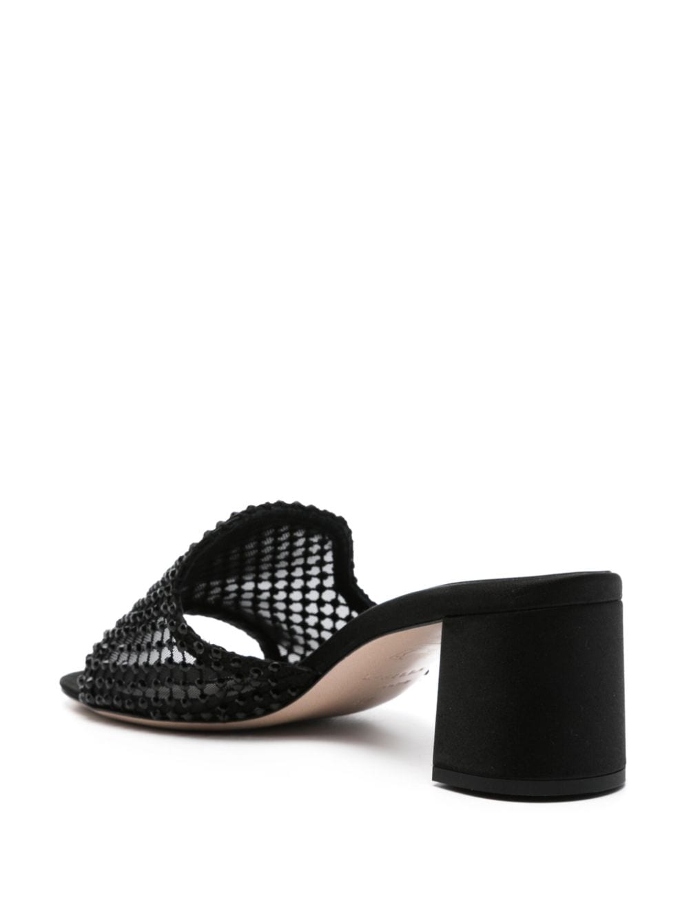 Shop Le Silla 60mm Rhinestone-embellished Sandals In Black