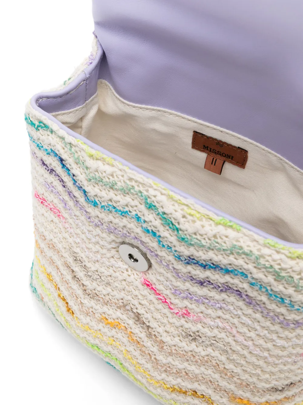 Missoni Kids Gebreide crossbodytas Wit