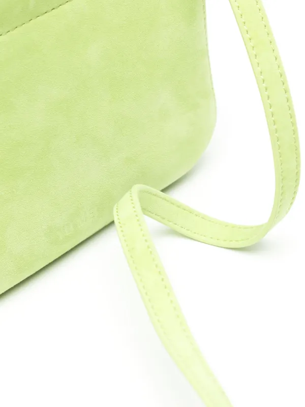 Yu Mei Scrunchie Vi Suede Crossbody Bag | Green | FARFETCH