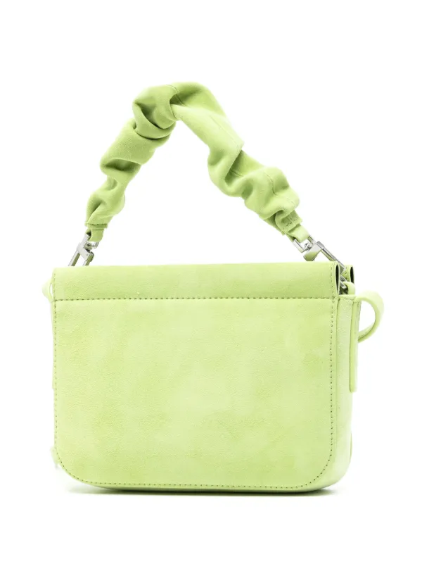 Yu Mei Scrunchie Vi Suede Crossbody Bag | Green | FARFETCH