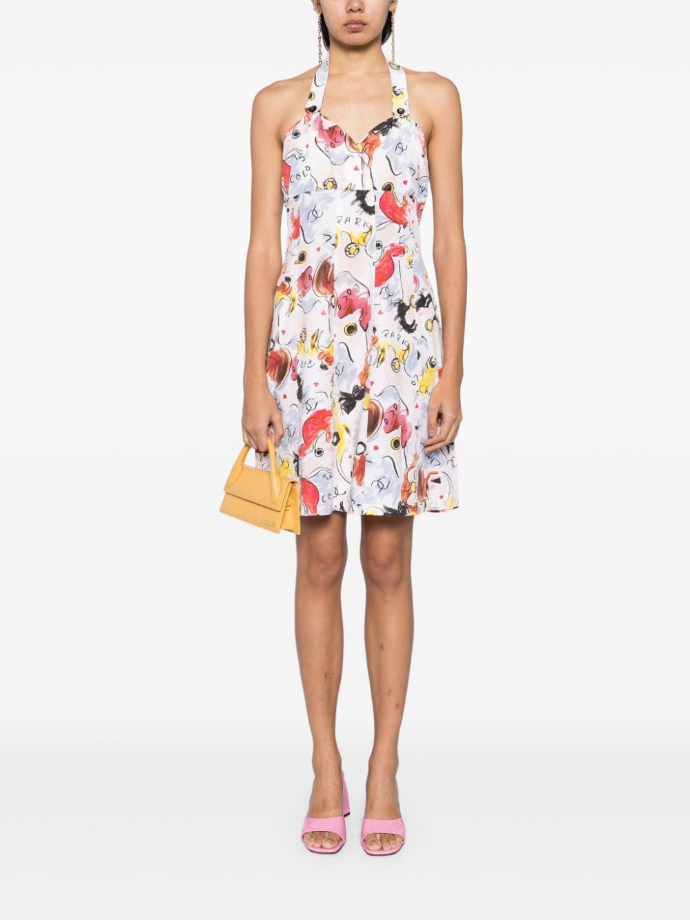 CHANEL Pre-Owned Jurk met print - Wit