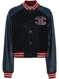 CHANEL Pre-Owned 2004 spring letterman bomber jacket - Blue