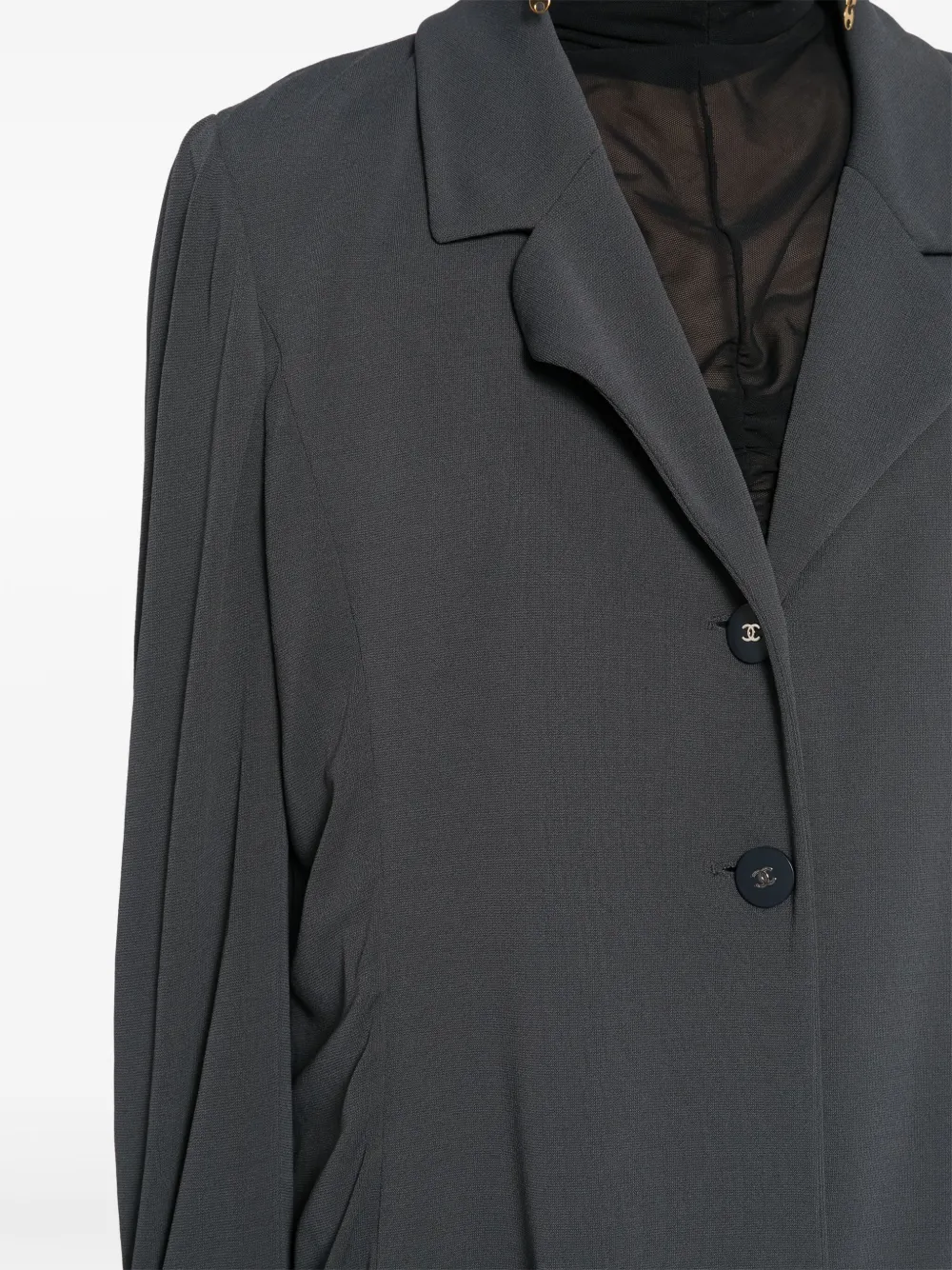 Pre-owned Chanel 1998 Single-breasted Blazer In Grey