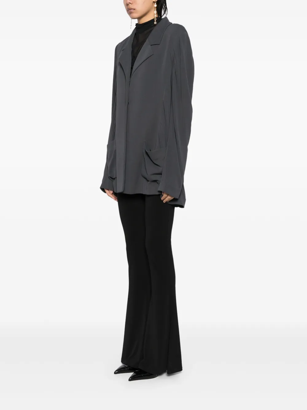 Pre-owned Chanel 1998 Single-breasted Blazer In Grey