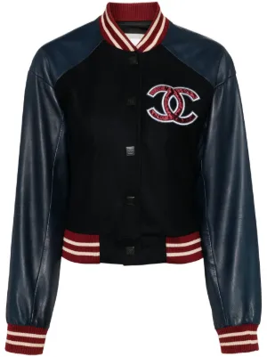 CHANEL Pre-Owned 2004 Spring Letterman ボンバージャケット | ブルー
